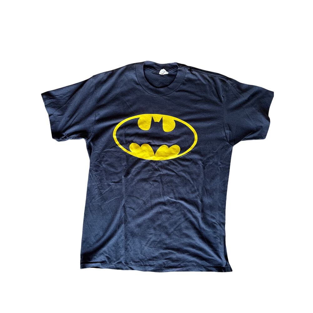 Vintage 1984 Batman Movie Promo USA Made Single Stitched Sun Tag Black L T-shirt